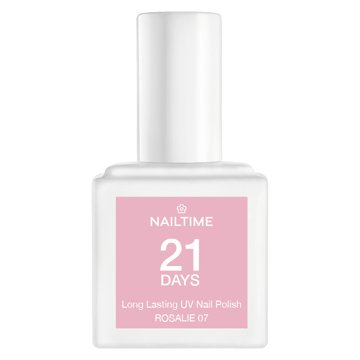 21 DAYS UV Nagellack Nr.07 Rosalie in 8ml, leuchtendes Rosa für perfekte Nägel bis zu 3 Wochen Haltbarkeit, vegan.