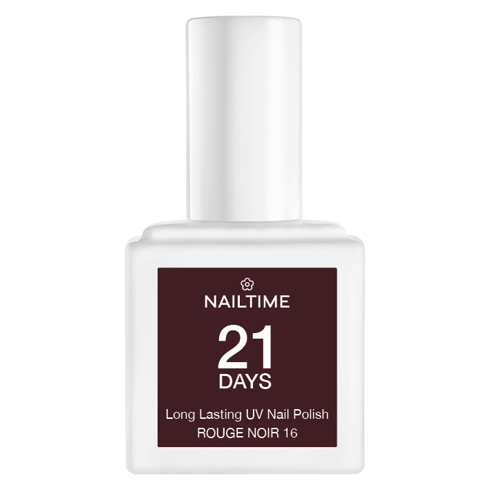 21 DAYS UV Nagellack No.16 Rouge Noire, langanhaltender UV-Nagellack für perfekte Nägel, vegan und tierversuchsfrei.
