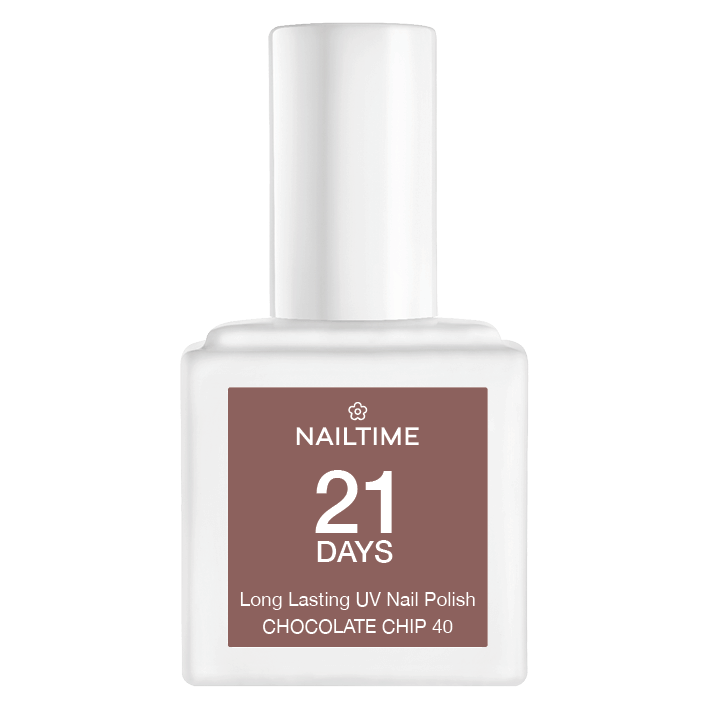 21 DAYS UV Nagellack No.40 Chocolate Chip, 8ml, perfekte Nägel mit bis zu 3 Wochen Haltbarkeit, vegan und tierversuchsfrei.