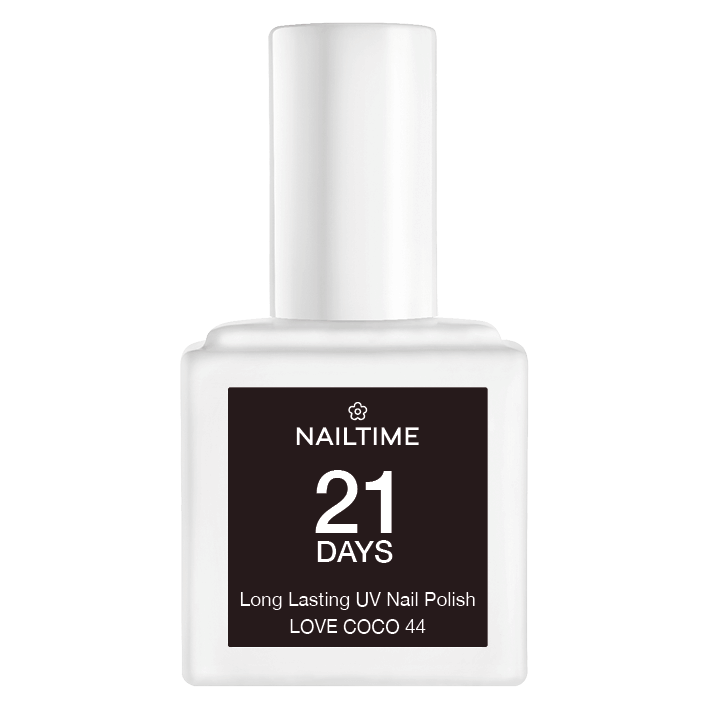 21 DAYS UV Nagellack LOVE COCO 44 in einem weißen Fläschchen, perfekter Halt bis zu 3 Wochen, ohne HEMA und tierversuchsfrei.