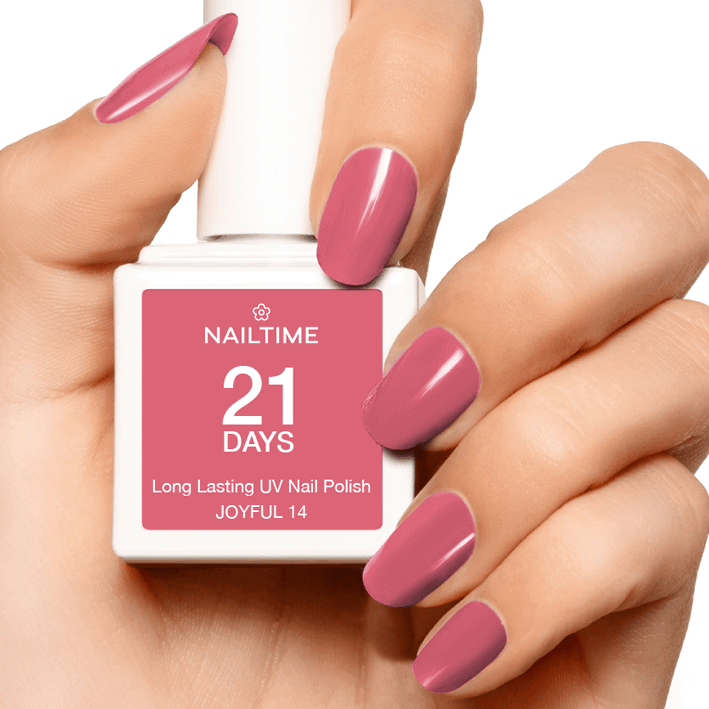 21 DAYS UV Nagellack No.14 Joyful in Peach Orange für perfekte, langanhaltende Nägel ohne HEMA, vegan und tierversuchsfrei.