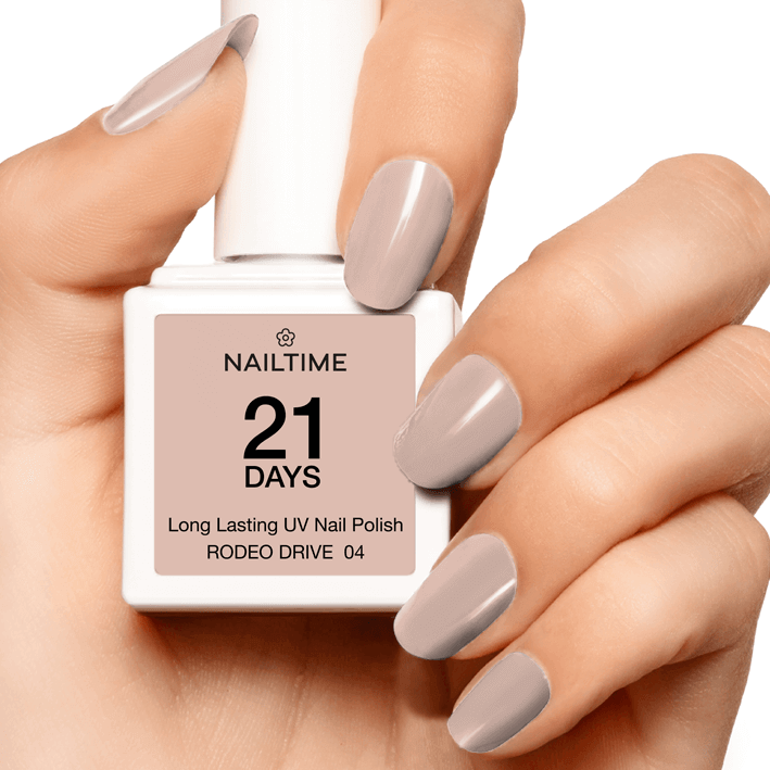 21 DAYS UV Nagellack No.04 Rodeo Drive in deztem Rosa, perfekter Glanz, vegan, tierversuchsfrei für bis zu 3 Wochen Haltbarkeit.