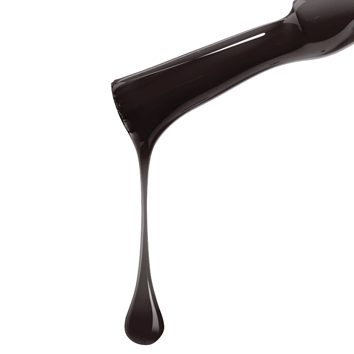 21 DAYS UV Nagellack No.44 LOVE COCO in tiefem Schwarz, bereit zum Auftragen, 8ml Flasche.