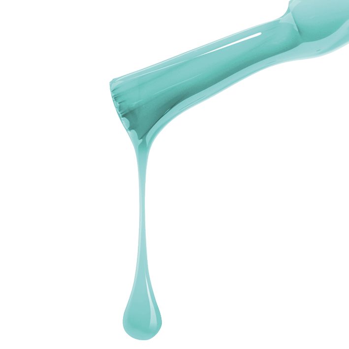 DUPLEX NAIL POLISH No.66 in mint green, showcasing its plant-based formula and glossy finish.