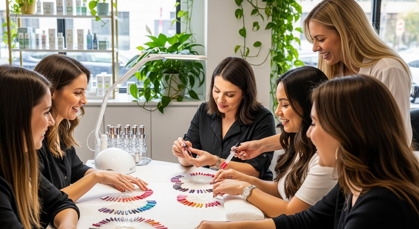 Nagellacktrends 2025, Nagelstudio, bunte Nägel