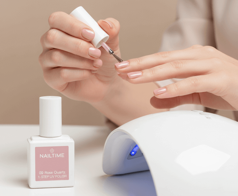 3 in 1 UV Nagellack: 1-Step UV Polish von Nailtime: Erhalte perfekte Ergebnisse mit einem Produkt - kein Base Coat und Top Coat - Spare wertvolle Zeit
