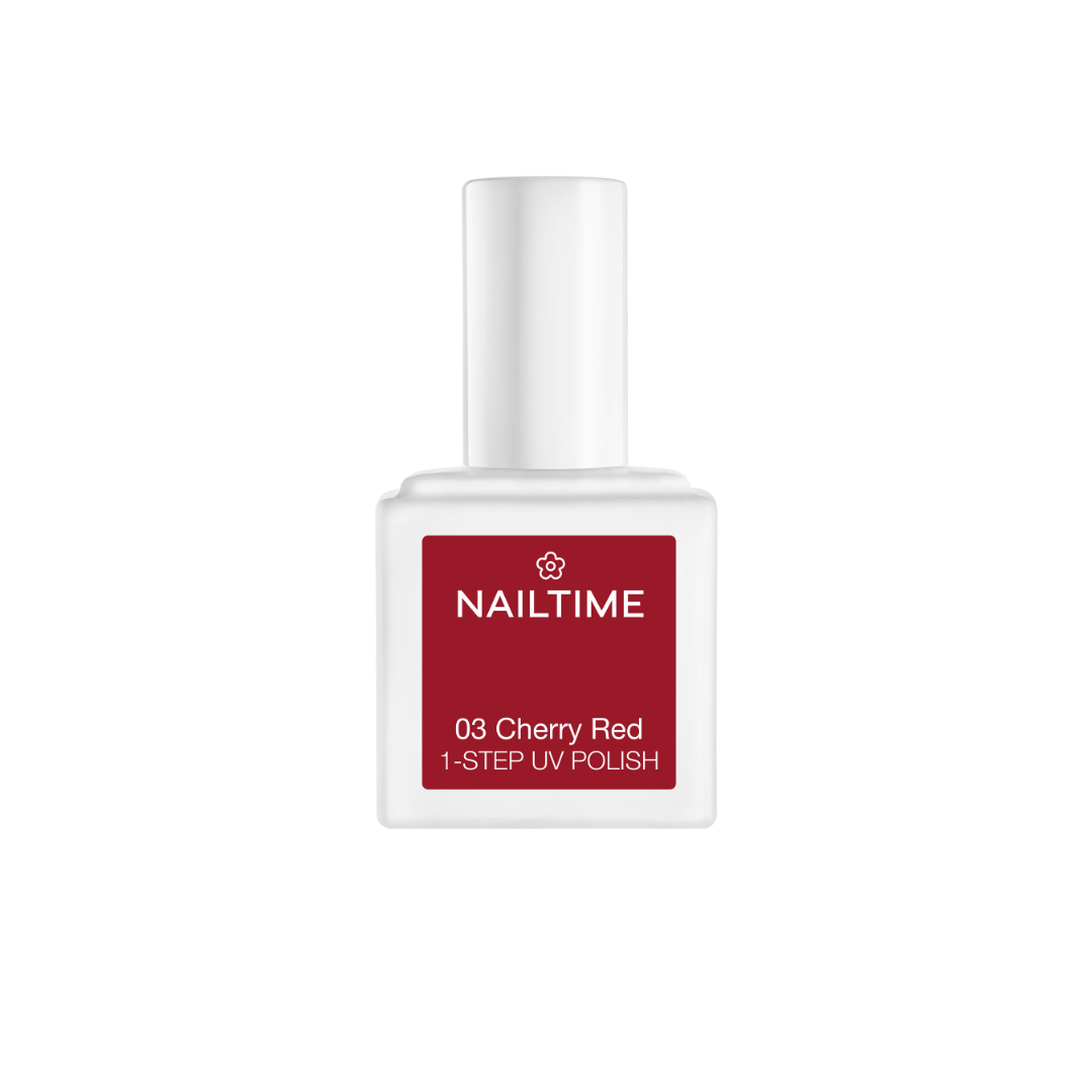 1-STEP UV POLISH in Cherry Red von NAILTIME – 3in1 Nagellack für perfekte Nägel in nur einem Schritt.