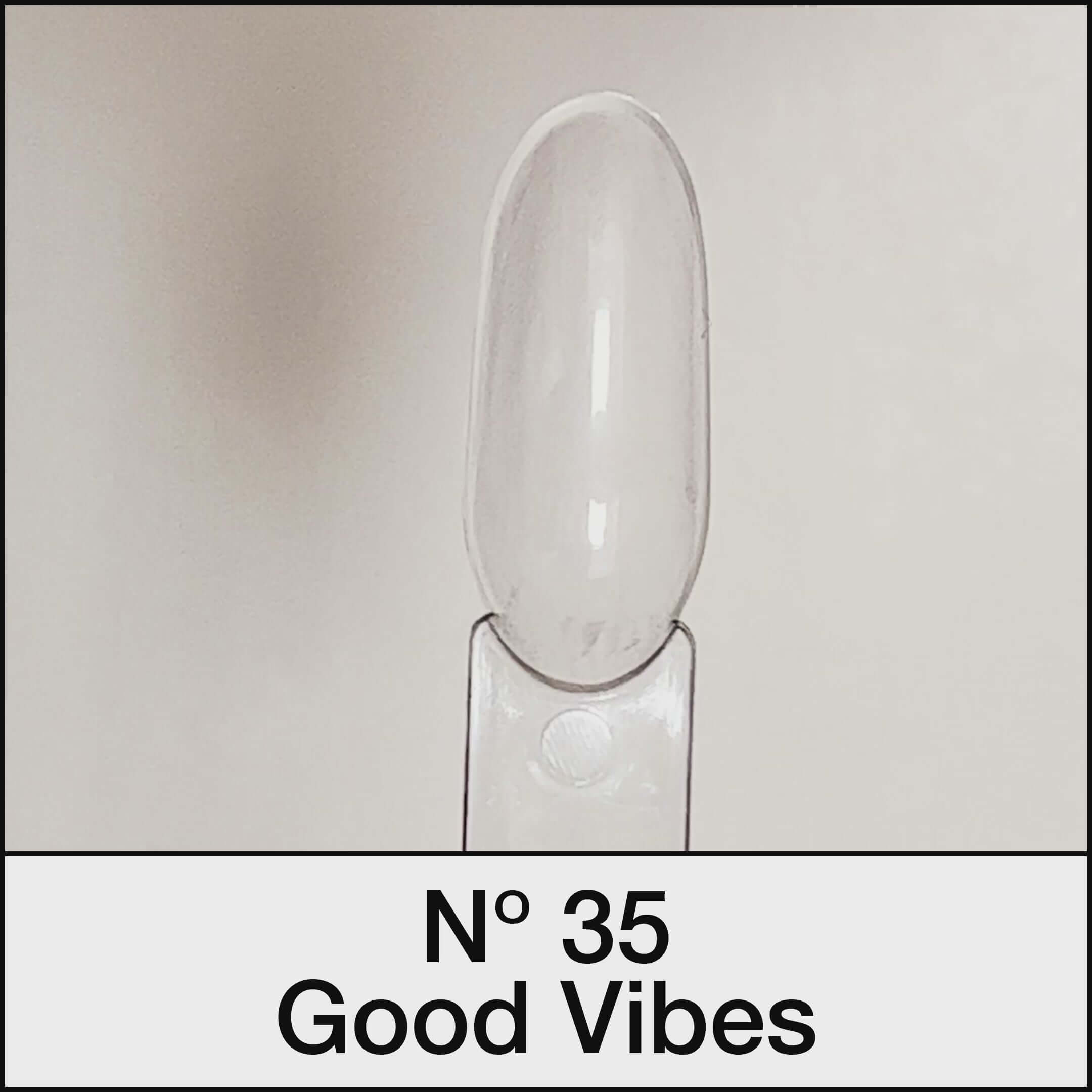 21 DAYS UV Nagellack No.35 Good Vibes; sattes Lila-Grau, perfekt für bis zu 3 Wochen Haltbarkeit.