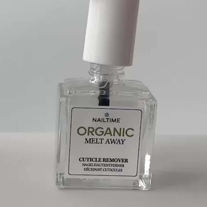 Organic 🌿 Melt Away Cuticle Remover 8ml for gentle hand & nail care, effective and allergen-free. 💅✨