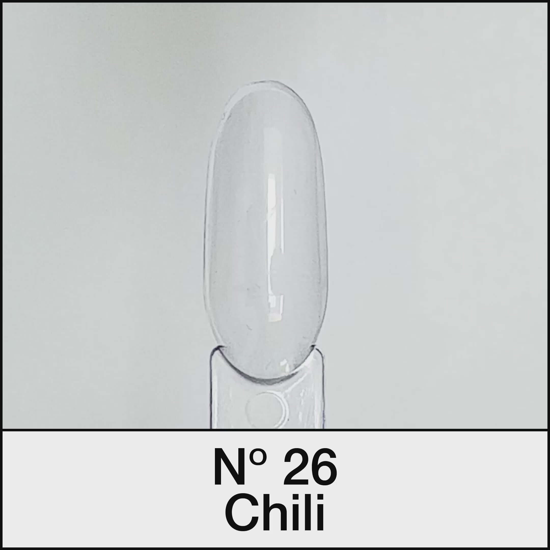 21 DAYS UV Nagellack in Nuance N° 26 Chili, perfekte Nägel, intensiver Glanz, vegan und tierversuchsfrei.