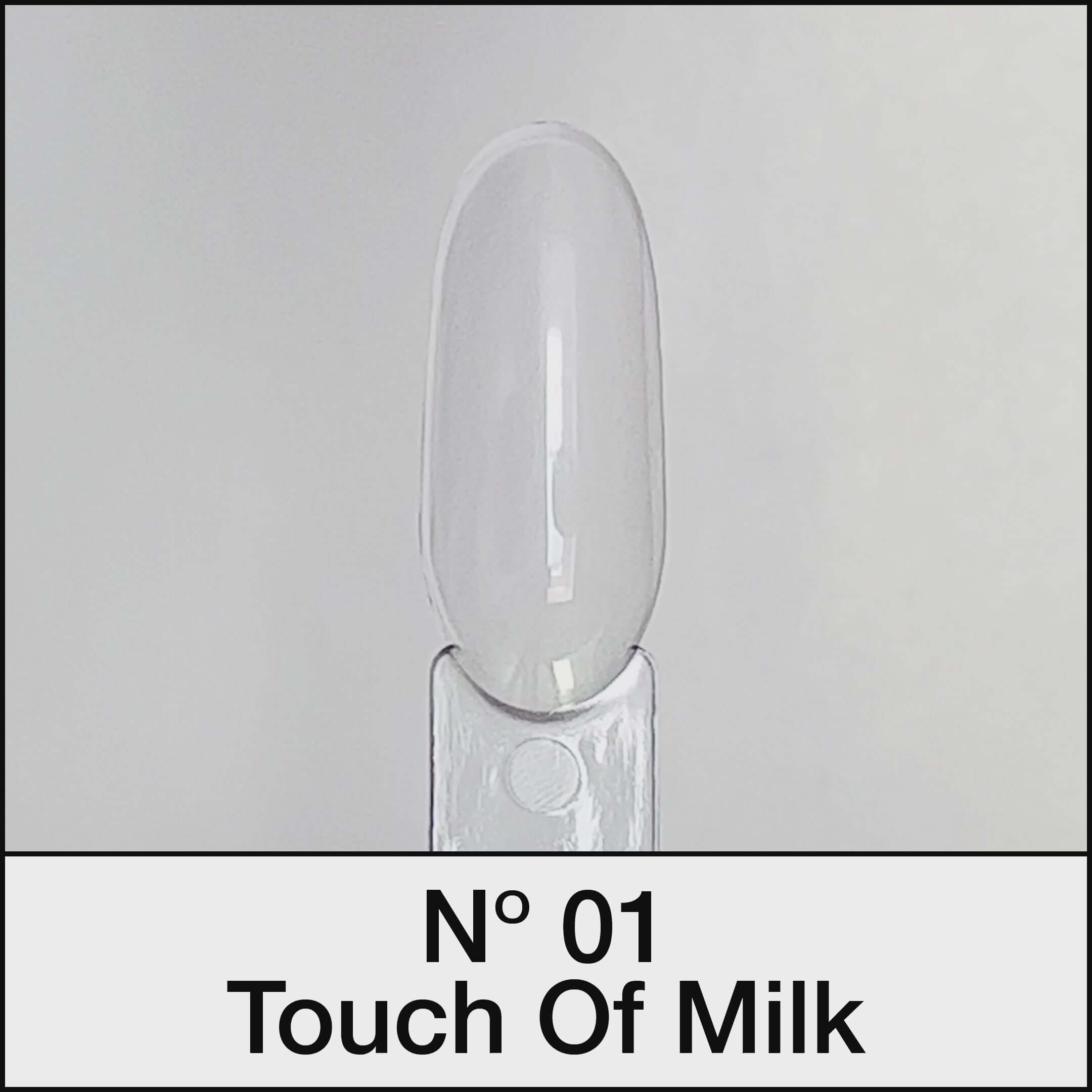 21 DAYS UV Nagellack N° 01 Touch of Milk in milchigem, semi-transparentem Weiß für eleganten Nude Look.