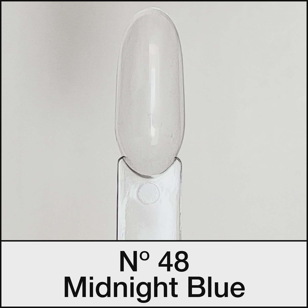21 DAYS UV Nagellack No.48 Midnight Blue, kraftvolles dunkles Lila mit rot, vegan & tierversuchsfrei.