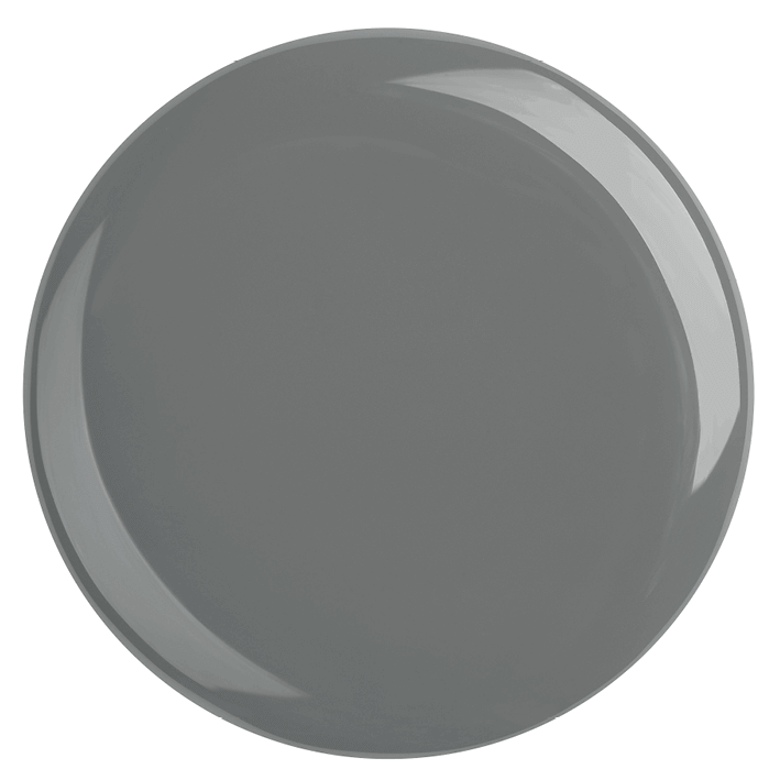 DUPLEX Nail Polish No.69 in dark gray with violet undertone, vegan and plant-based formula, dries in 60 seconds.