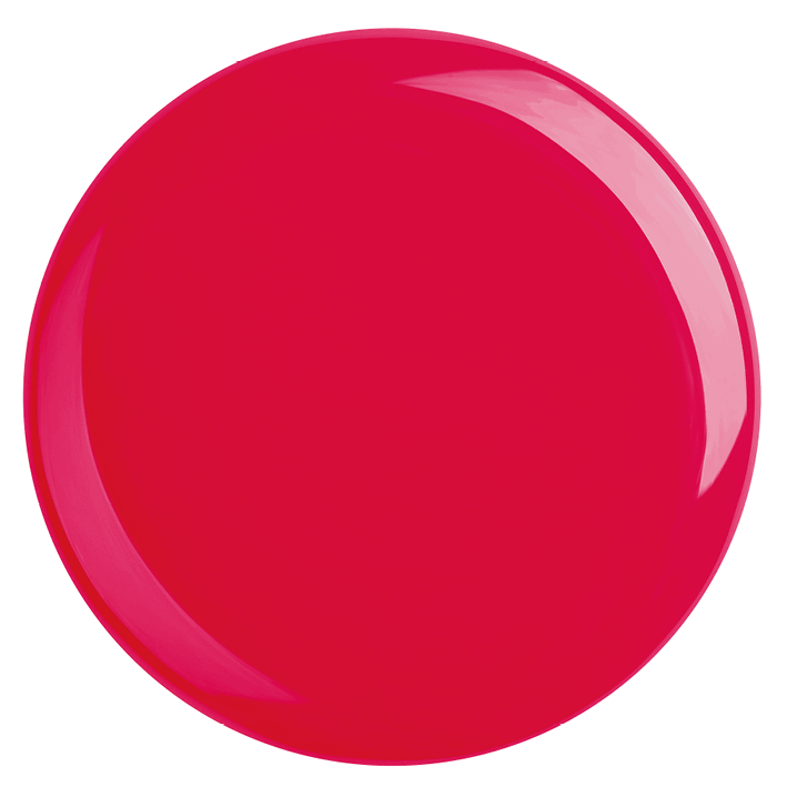 DUPLEX UV BIO Nagellack No.06 Go Diva in intensiv leuchtendem Himbeer-Rot, vegan und pflanzenbasiert.