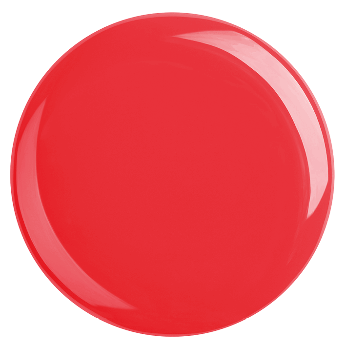 DUPLEX NAIL POLISH No.13 - Sexy Plunge in vibrant coral red shade, vegan and plant-based formula.