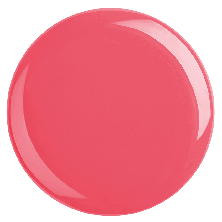 DUPLEX NAIL POLISH No.17 in vibrant coral-pink shade, plant-based, vegan, dries in 90 seconds.