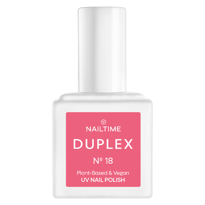 DUPLEX NAIL POLISH No.18 - Awesome Apricot, vegan and plant-based UV nail polish, dries in 90 seconds.