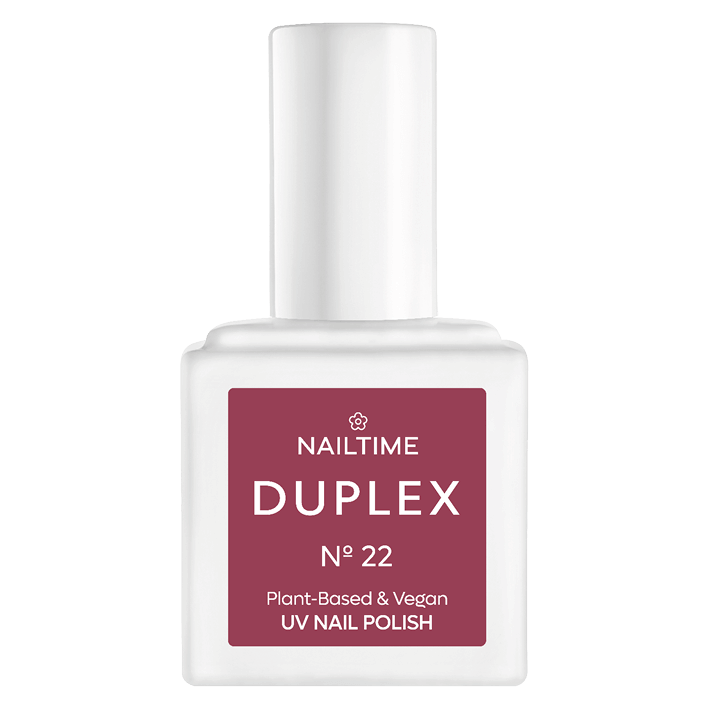 DUPLEX NAIL POLISH No.22 - Miss Princess, vegan, plant-based, UV nail polish, dries in 90 seconds, lasts longer than traditional formulas.