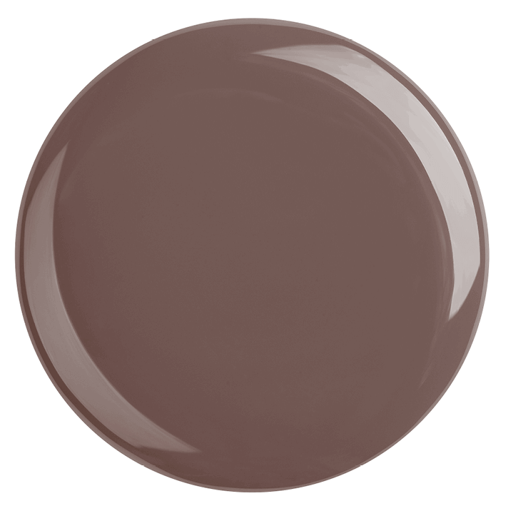 DUPLEX UV BIO Nagellack No.37 in dunklem Braun mit lila Unterton, vegan und pflanzenbasiert.