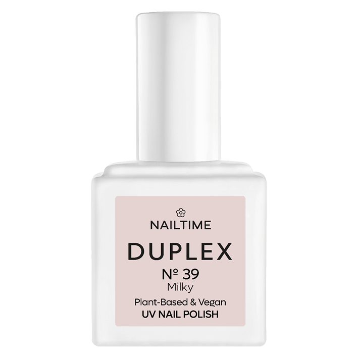DUPLEX NAIL POLISH No.39 - Milky, vegan, plant-based UV nail polish, dries in 60 seconds, lasts up to 3x longer.
