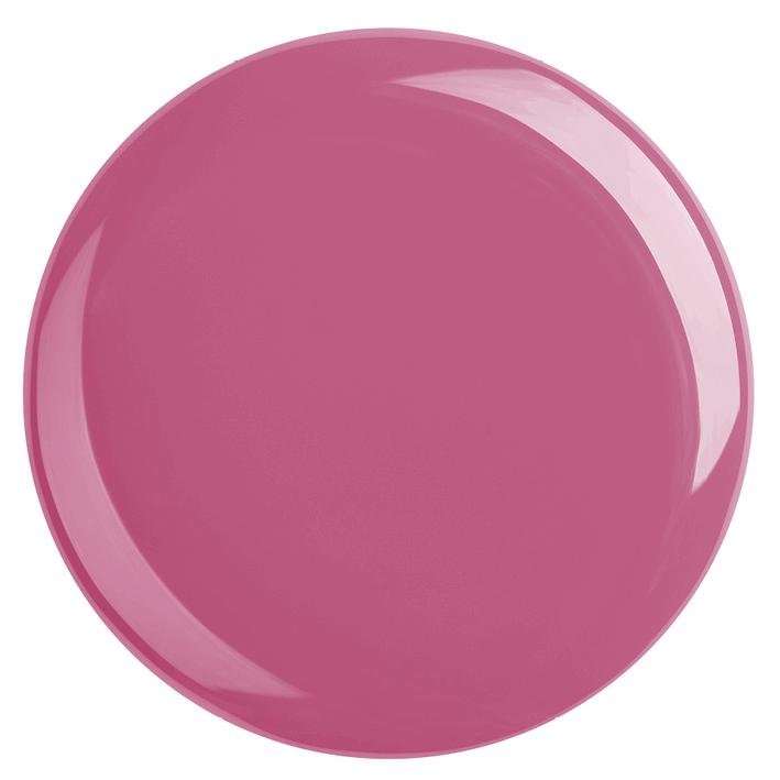 DUPLEX Nail Polish No.43 Wild Plum in a circular swatch, elegant plum red color with a glossy finish.