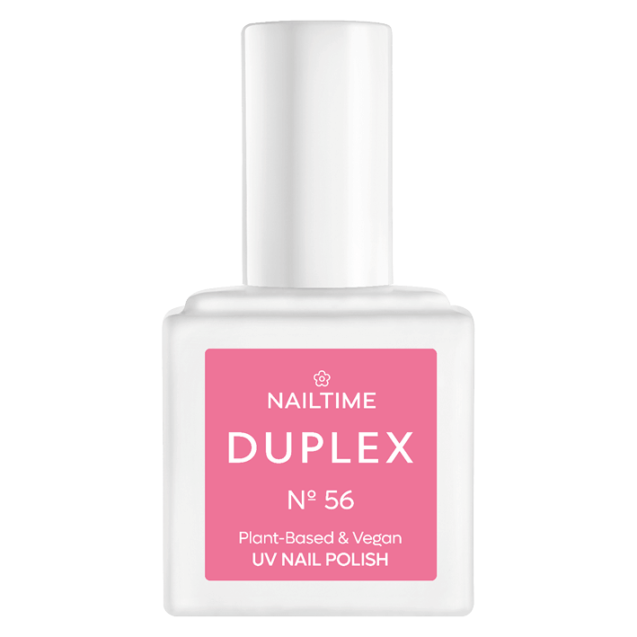 DUPLEX NAIL POLISH No.56 Flower Power, vegan, plant-based UV nail polish in pastel pink