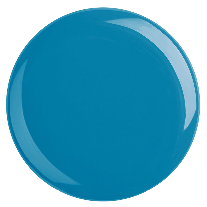 DUPLEX No.64 Mint Candy UV bio nail polish in vibrant emerald green with metallic finish on round plate.