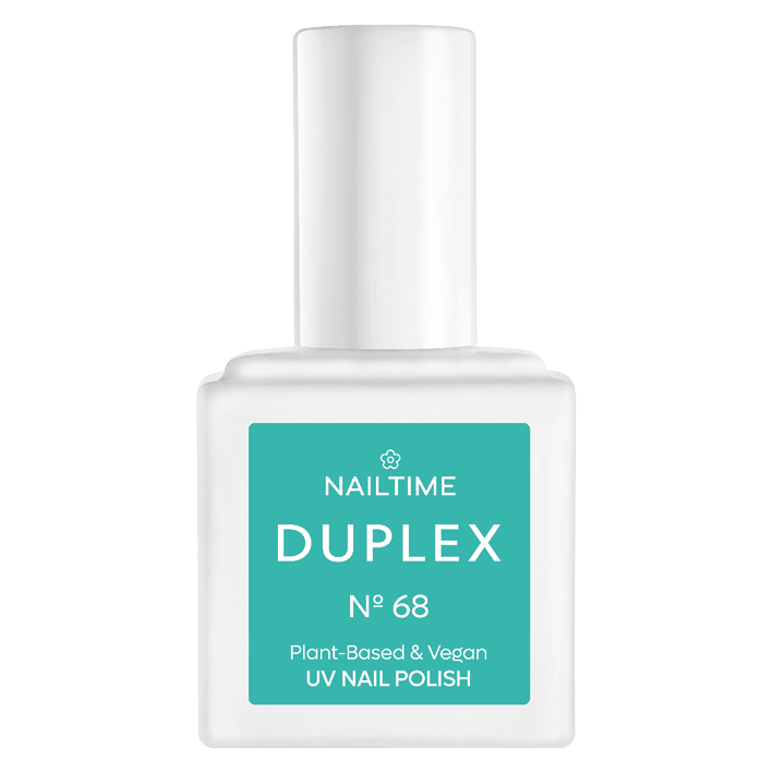 DUPLEX No.68 Dolce Vita UV nail polish, vegan and plant-based polish in jade green, dries in 90 seconds.