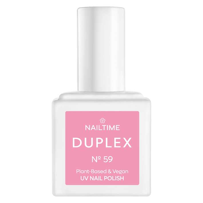 DUPLEX UV BIO Nagellack No.59 - Grenadine, pflanzenbasiert und vegan, trocknet in 90 Sekunden.
