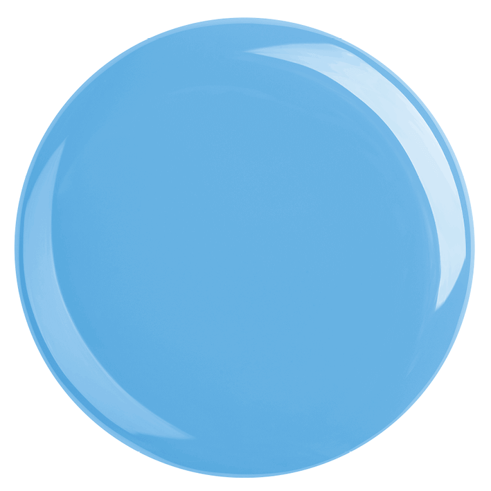 DUPLEX No.65 Swimming Pool UV vegan nail polish in bright pastel blue shade.