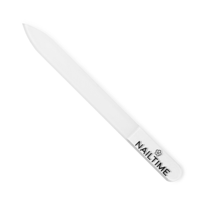 NAILTIME glass nail file with fine surface texture for smooth, gentle nail filing, durable and allergen-free.